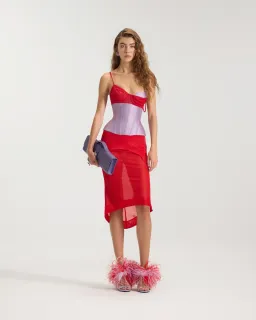 Fanci Club Uncladding Bustier Corset Purple & Red Size S (8) for rent on The Volte - image 4