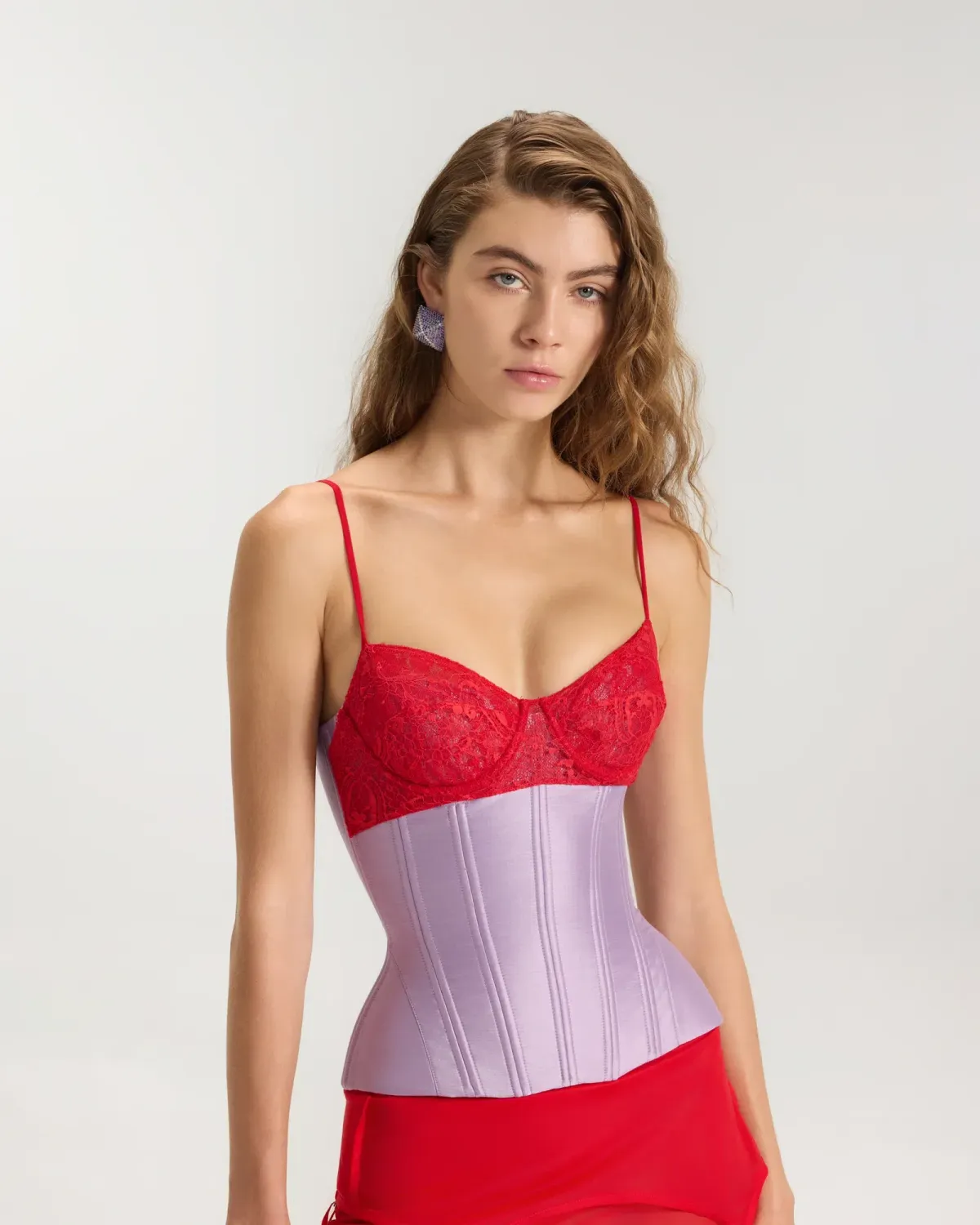 Fanci Club Uncladding Bustier Corset Purple & Red Size S (8) - Image 5