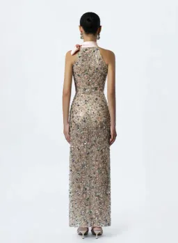 DeTHEIA Hermia Nude Fitted Maxi Dress for rent on The Volte - image 8