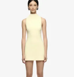 Bec & Bridge Gemma Racer Mini Dress in Lemon for rent on The Volte - image 4