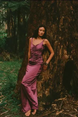 ANCE GRIA ATLEIN GOWN PLUM SIZE 6 (XS) for rent on The Volte - image 5