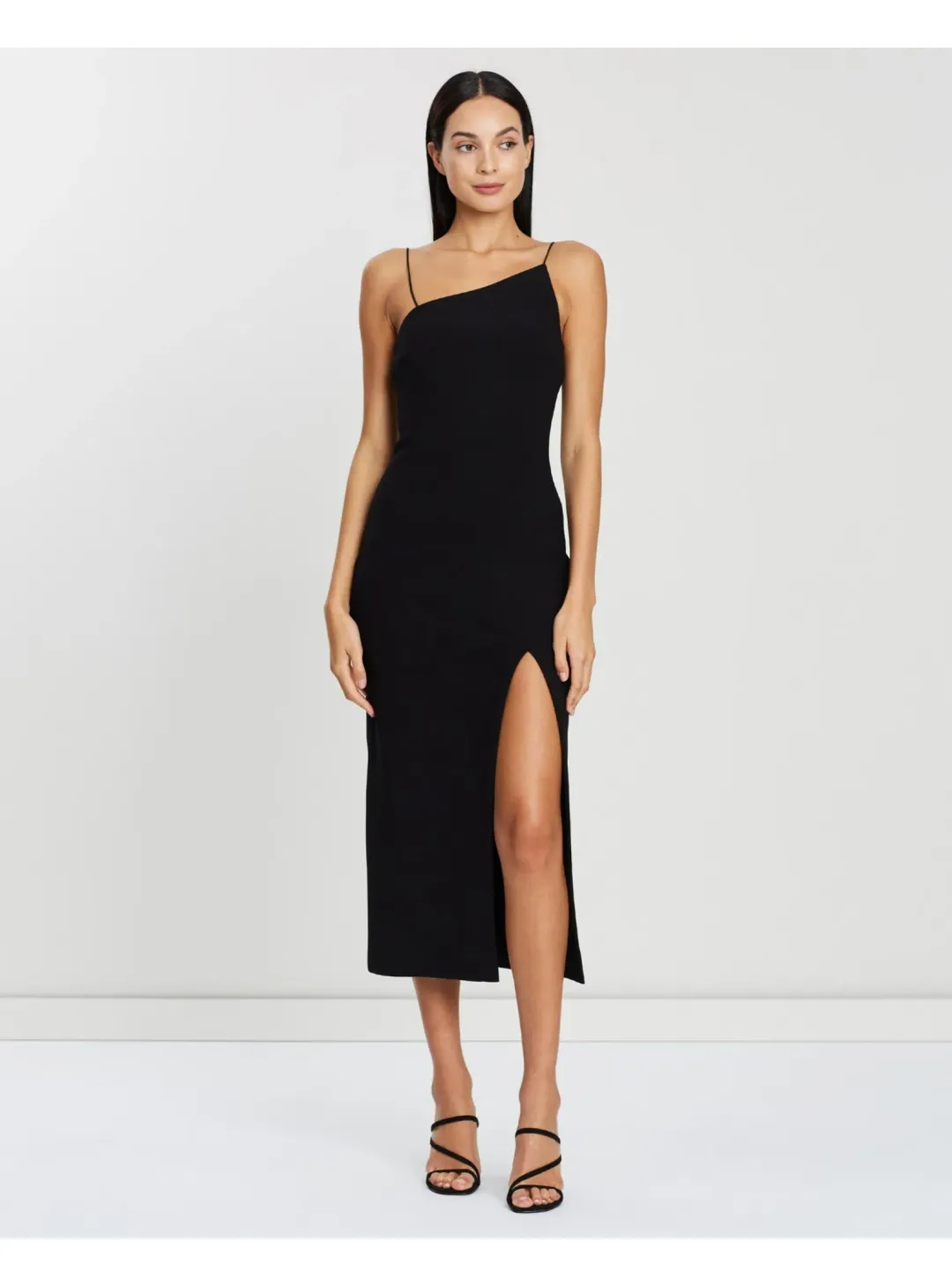 Bec & Bridge Dominique Asymmetrical Black Dress Size AU 6 for rent on The Volte - main image
