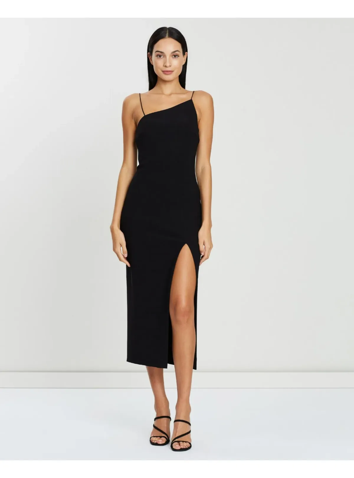 Bec & Bridge Dominique Asymmetrical Black Dress Size AU 6 for rent on The Volte - main image