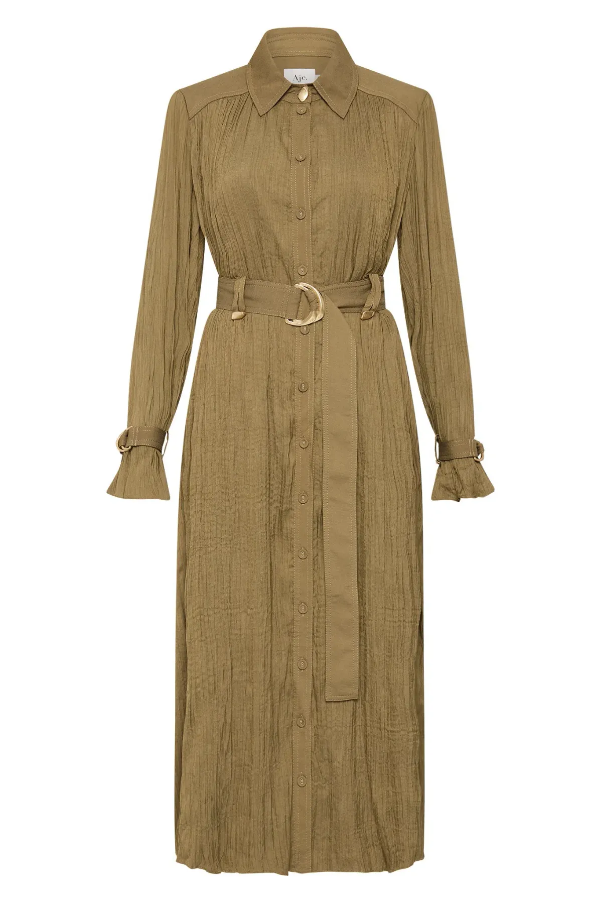 Bays Crushed Pleat Midi Dress for rent on The Volte - main image