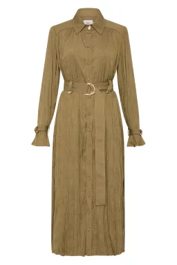 Bays Crushed Pleat Midi Dress for rent on The Volte - image 1