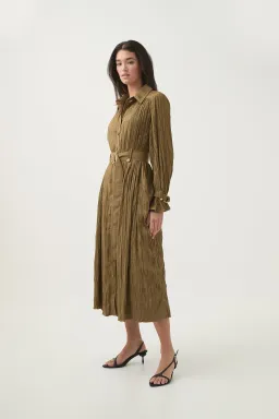 Bays Crushed Pleat Midi Dress for rent on The Volte - image 3