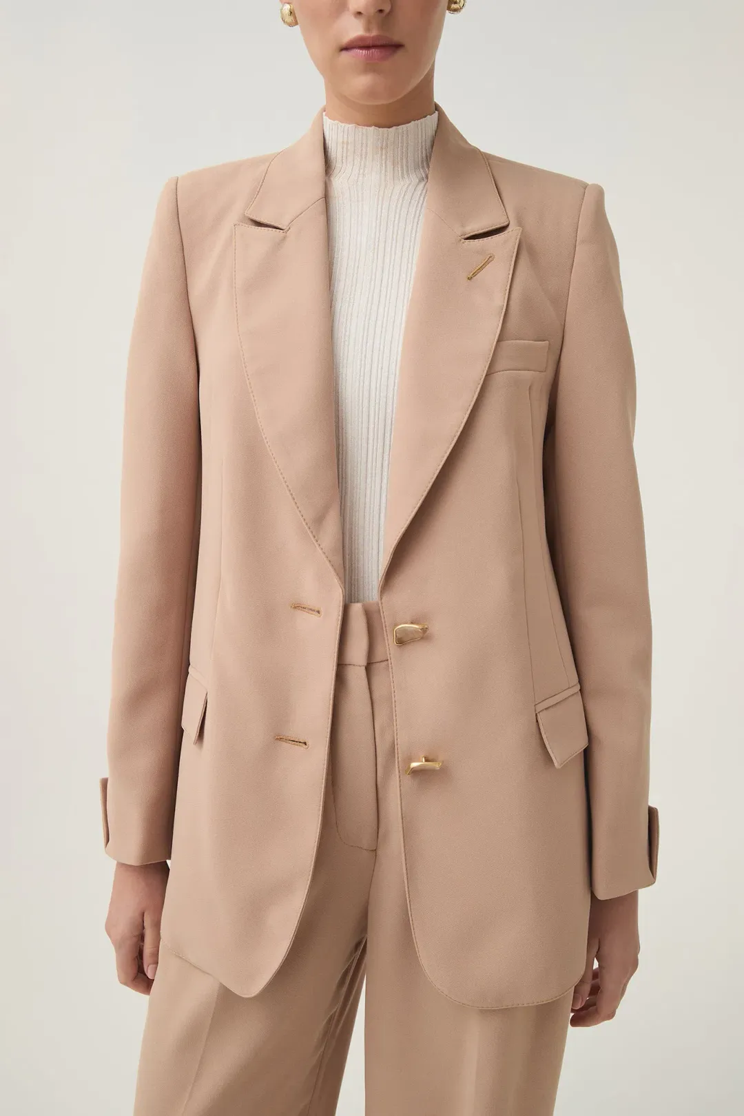 Aje Bonnie Tailored Jacket & Paragon Tailored Pant Set — Ecru Beige for rent on The Volte - main image