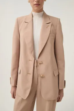 Aje Bonnie Tailored Jacket & Paragon Tailored Pant Set — Ecru Beige for rent on The Volte - image 4