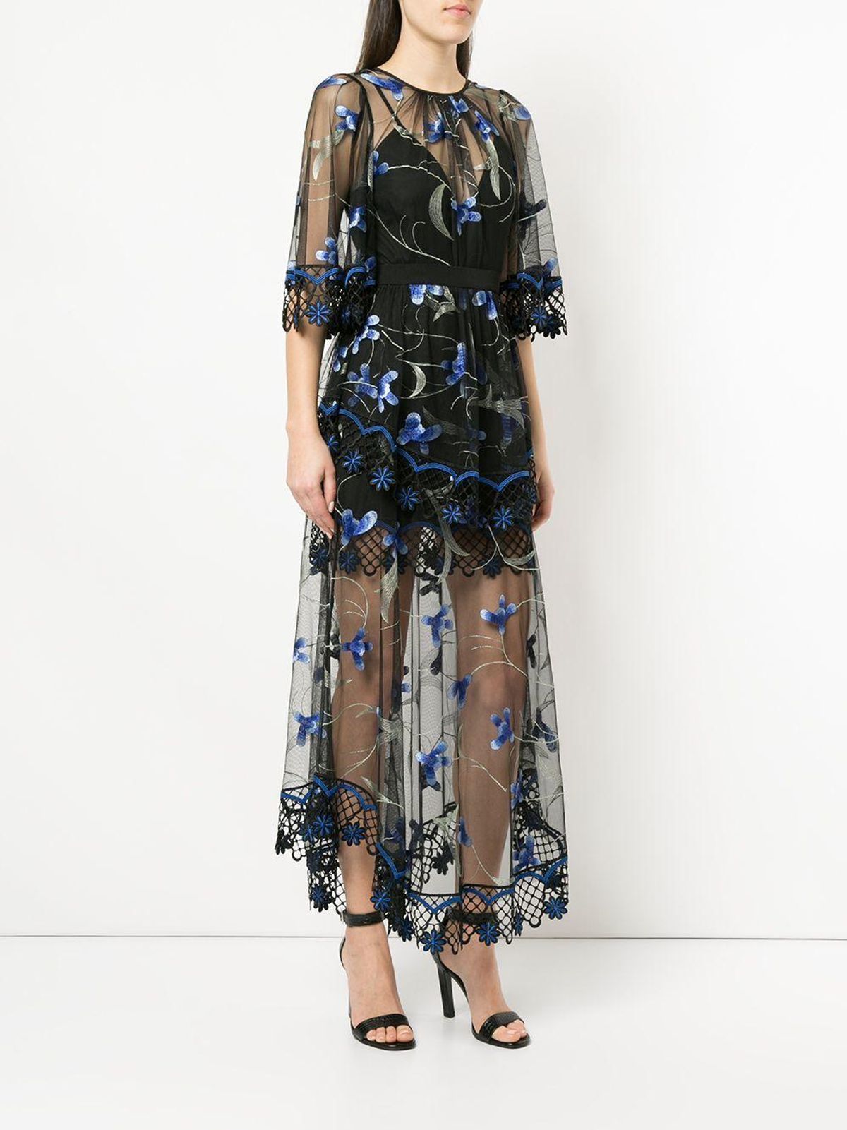 Alice McCall Marigold Gown Blue/Black Size 4 for rent on The Volte - main image