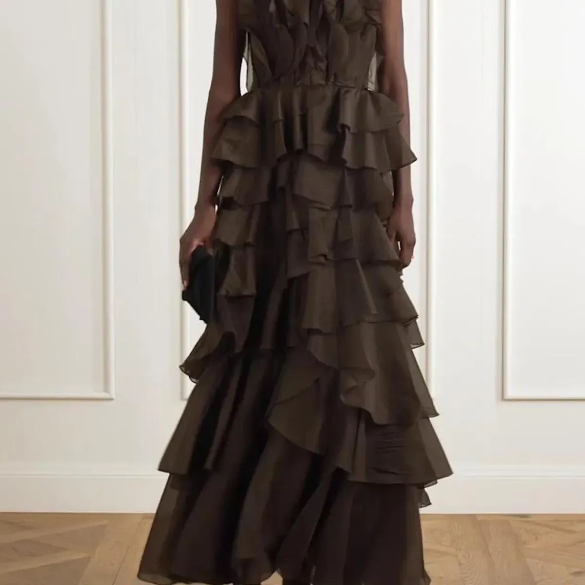 BRAND NEW🤎 AJE Cleo Gown in Carob Brown - Size 10 - Ruffle Tiered Maxi Dress 🤎 - Image 3