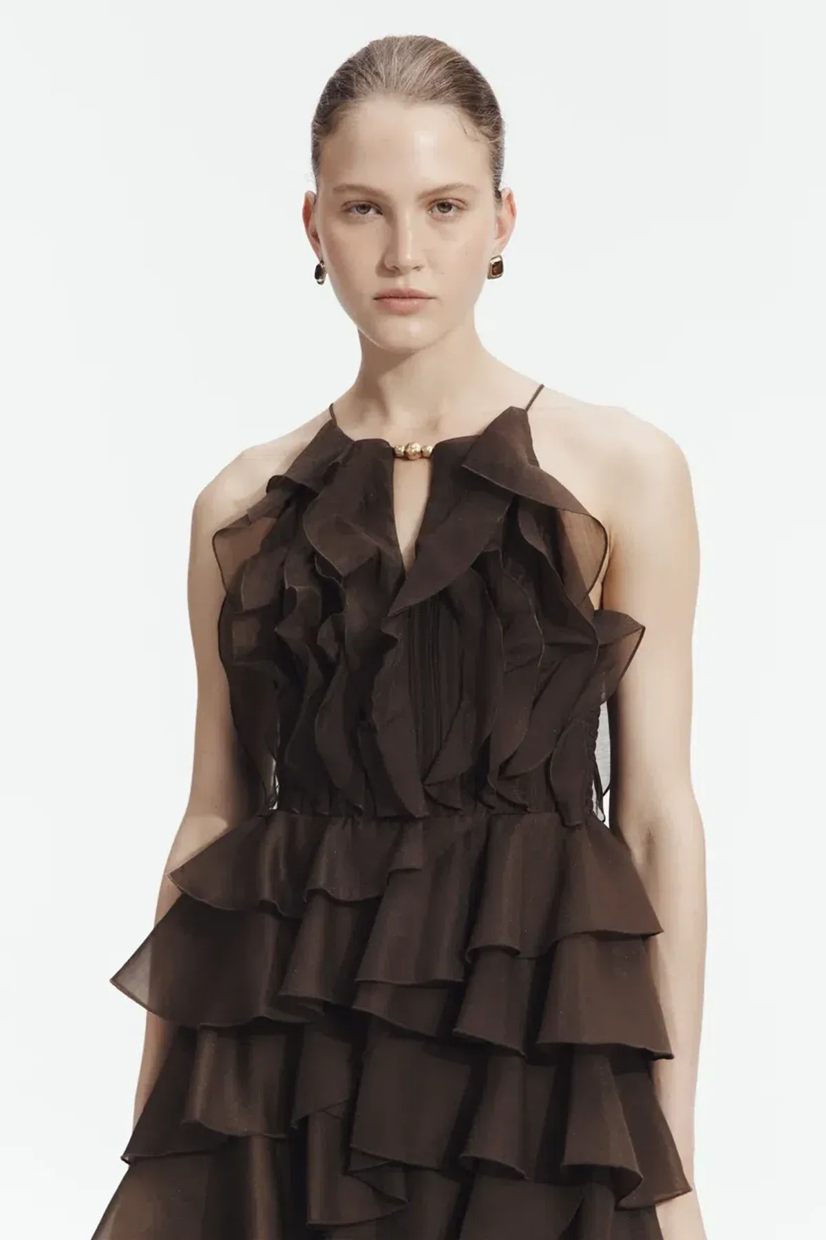 BRAND NEW🤎 AJE Cleo Gown in Carob Brown - Size 10 - Ruffle Tiered Maxi Dress 🤎 - Image 8