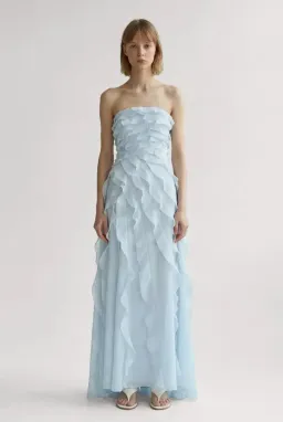BRAND NEW🩵 Aje ALLAIRIE GOWN in Pastel Blue - Size 12 AU 🩵 Ruffled Tiered Maxi Dress 🩵 for rent on The Volte - image 2