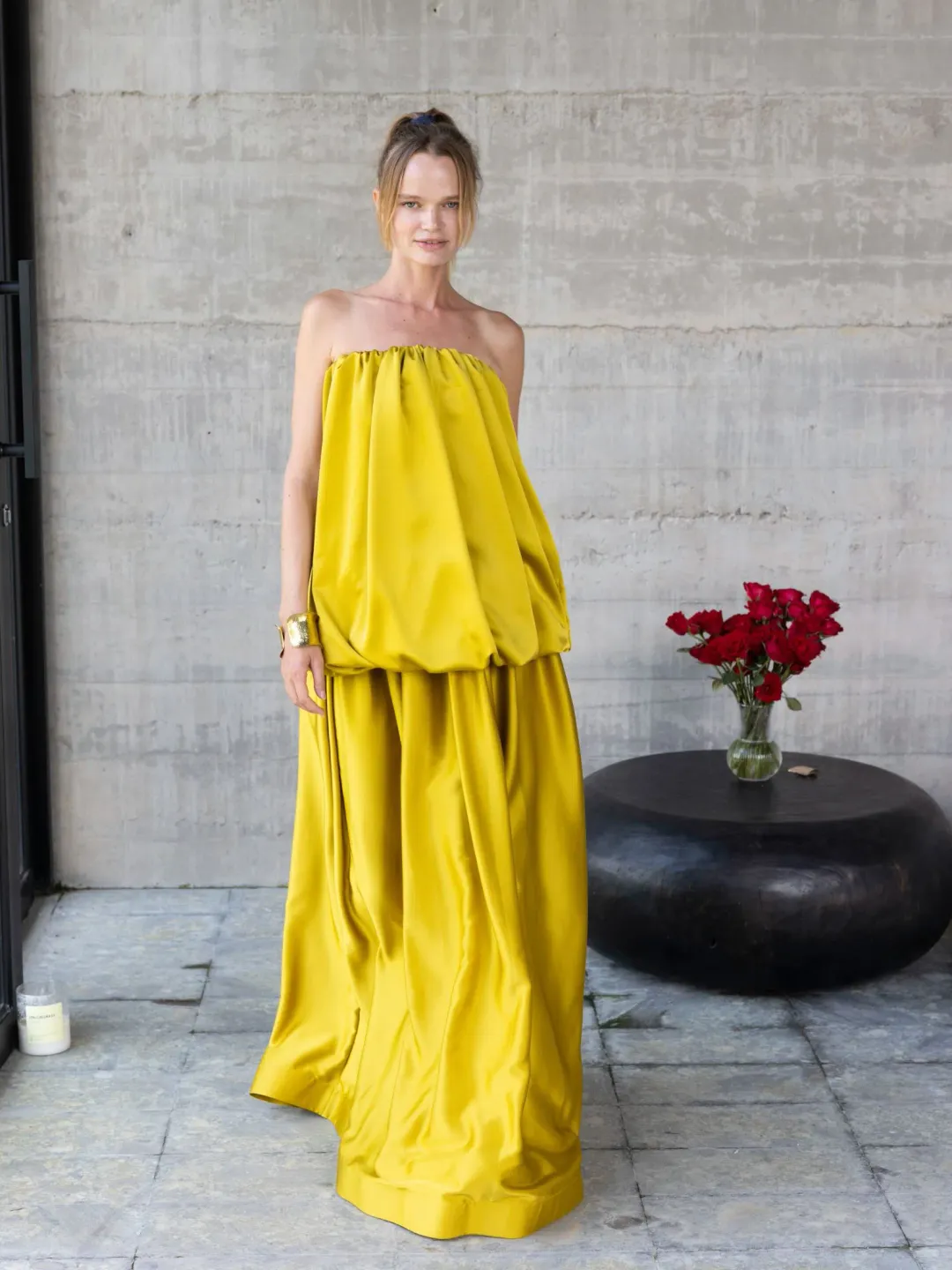 Lidee Reine Gown in Chartreuse Size 8 for rent on The Volte - main image