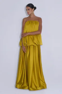 Lidee Reine Gown in Chartreuse Size 8 for rent on The Volte - image 4