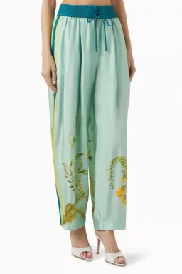 ALEMAIS Anita Shirt & Pant Set Green Print Size 12 AU for rent on The Volte - image 5