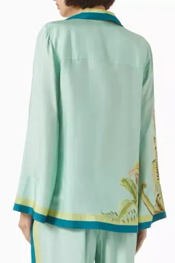 ALEMAIS Anita Shirt & Pant Set Green Print Size 12 AU for rent on The Volte - image 4