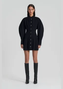 Scanlan Theodore denim cocoon sleeve washed black for rent on The Volte - image 1