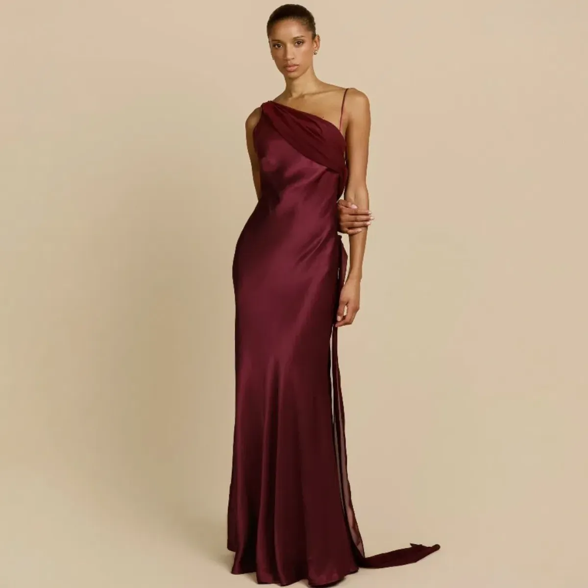 Arcina Ori Helena Dress In Plum Size XS for rent on The Volte - main image