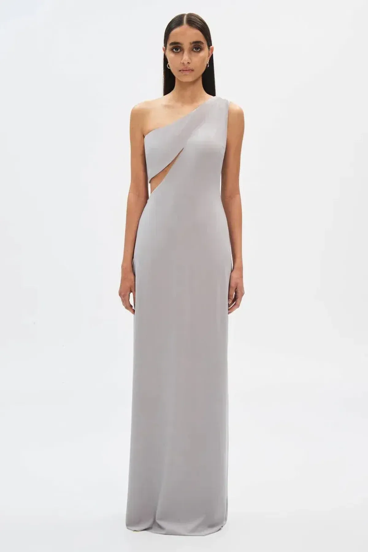 MISHA Demi Dry Jersey Dress - Grey - SMALL - Image 1