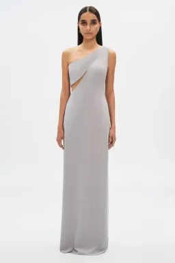 MISHA Demi Dry Jersey Dress - Grey - SMALL for rent on The Volte - image 1