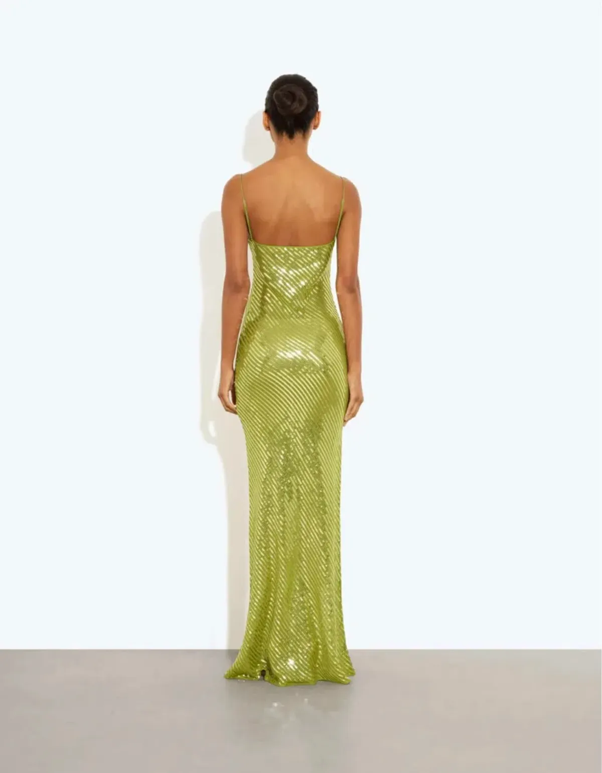 Rat & Boa Gina Sequin Maxi Green Dress Size S - Image 2