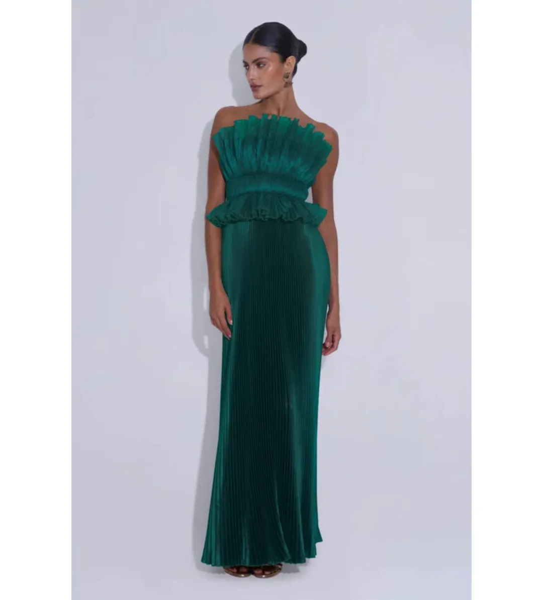 L'Idee Masquerade Gown in Pine Size AU8 for rent on The Volte - main image