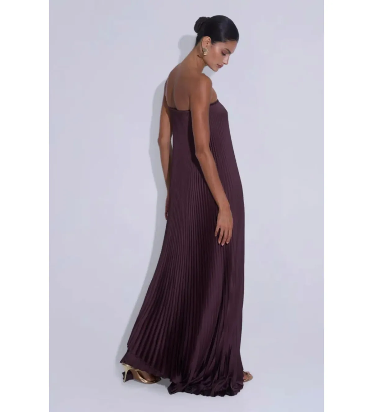 L'Idee Marmont Top and Gala Skirt Set in Mahogany Size AU8 - Image 3