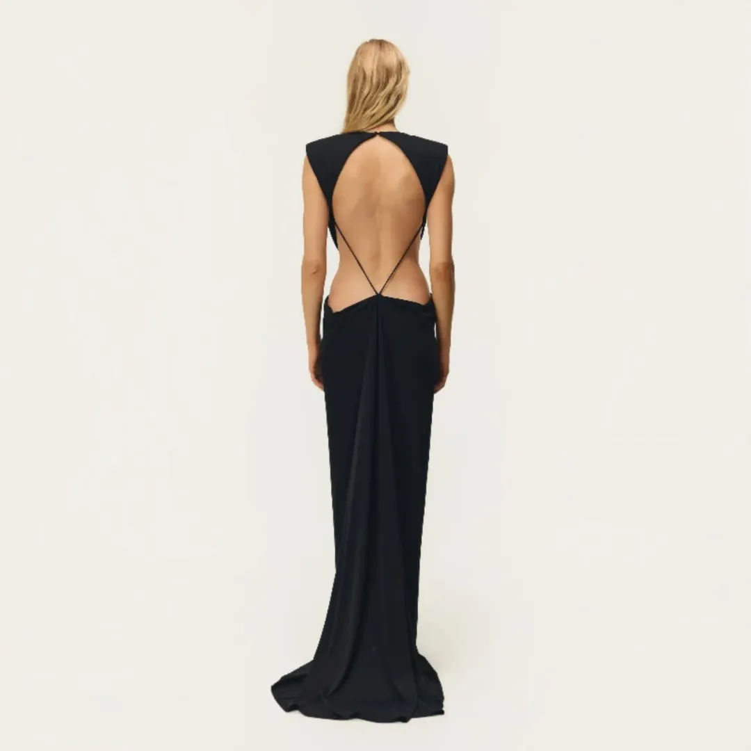 Arcina Ori Amara Dress In Black Size Small for rent on The Volte - main image