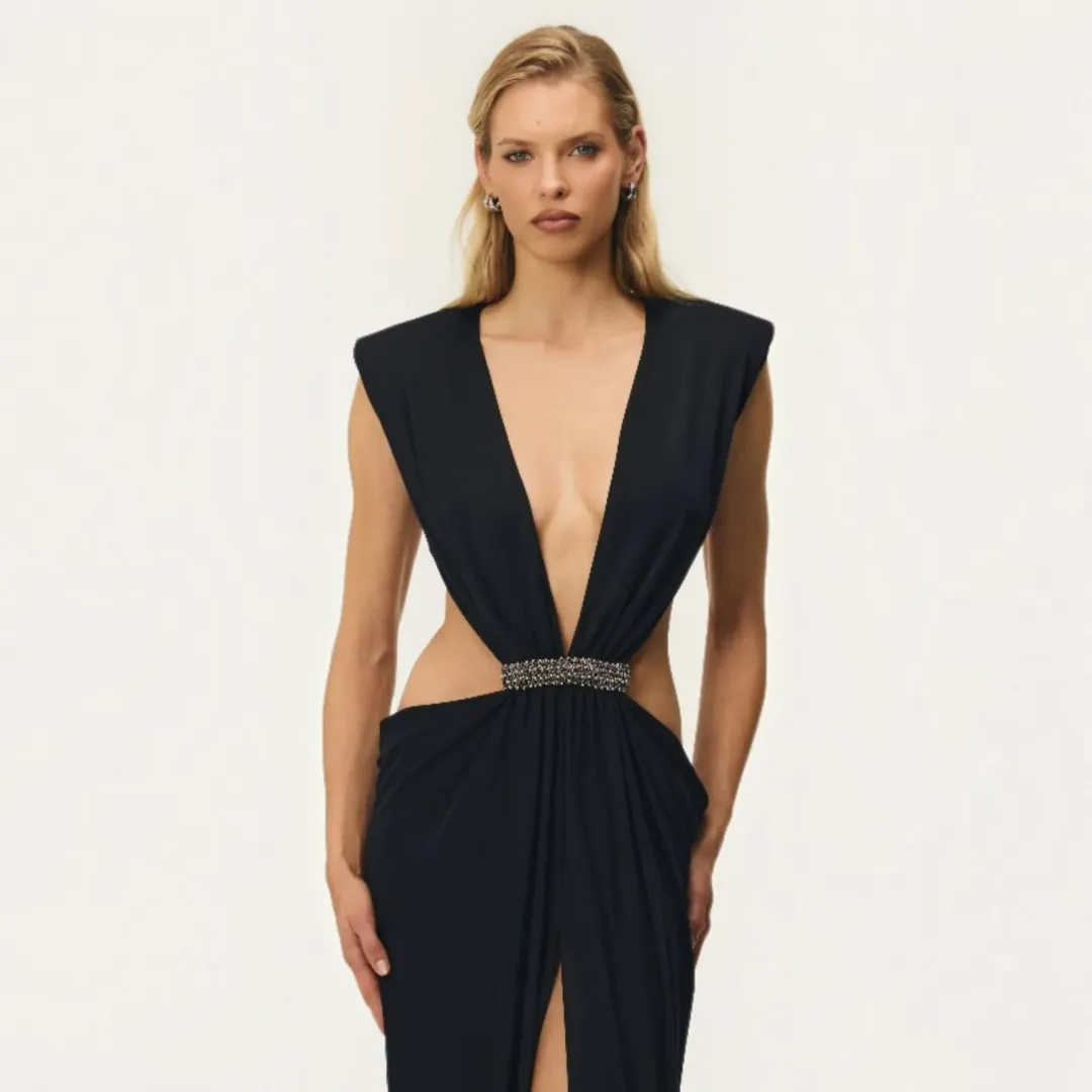 Arcina Ori Amara Dress In Black Size Small for rent on The Volte - main image