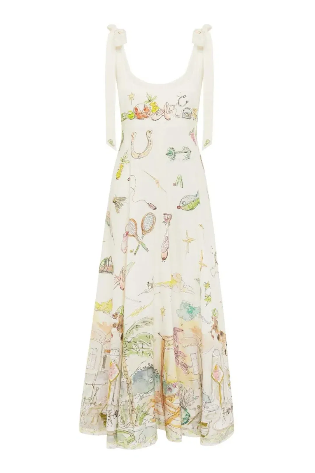 ALEMAIS Anouk Ballet Sundress Cream Size 10 AU for rent on The Volte - main image