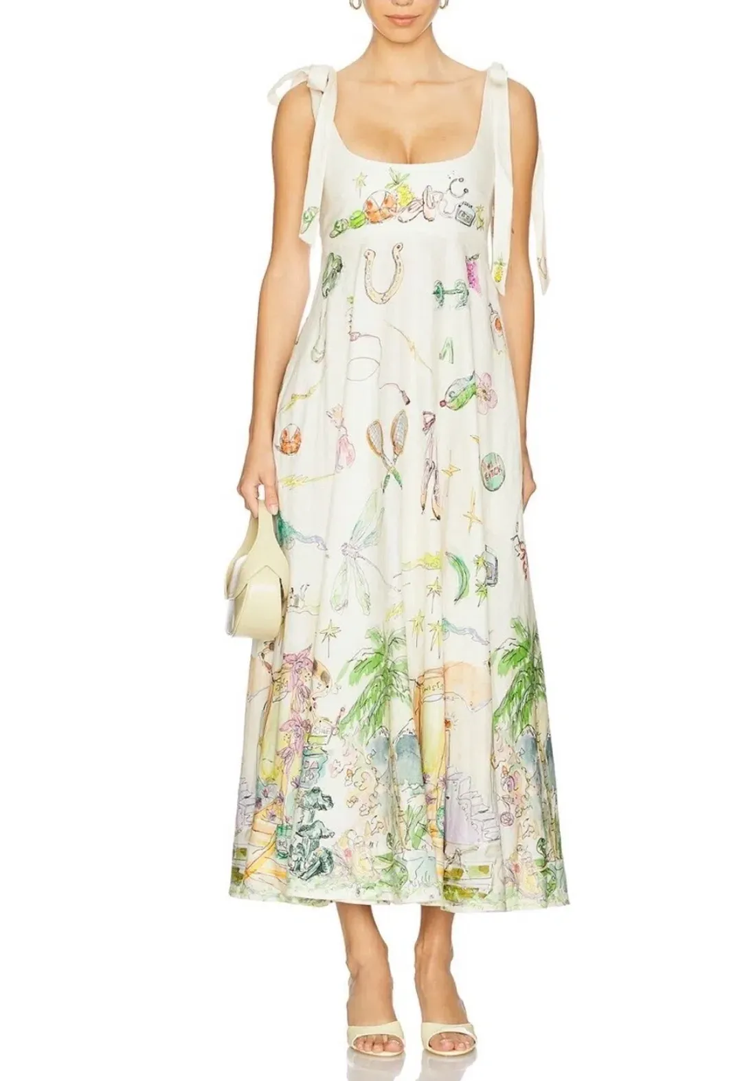 ALEMAIS Anouk Ballet Sundress Cream Size 10 AU for rent on The Volte - main image