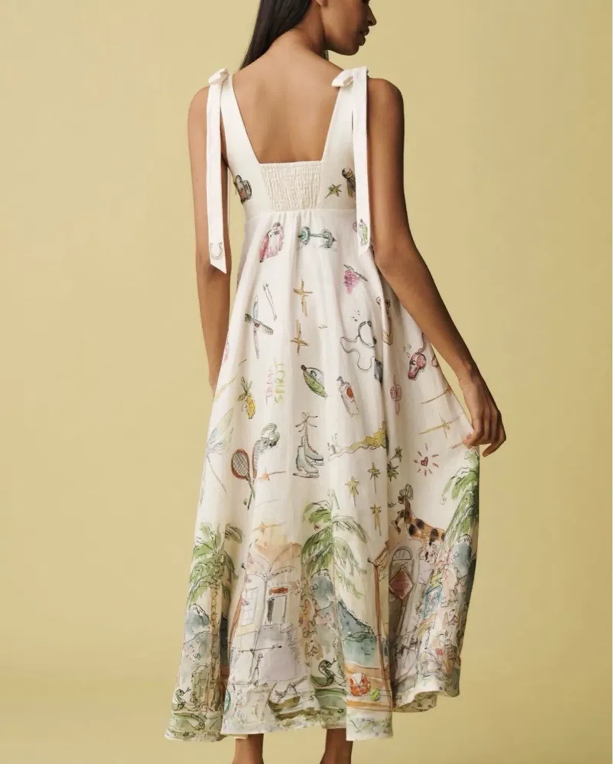ALEMAIS Anouk Ballet Sundress Cream Size 10 AU - Image 3