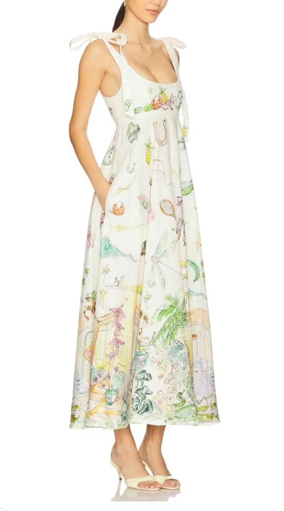 ALEMAIS Anouk Ballet Sundress Cream Size 10 AU for rent on The Volte - main image