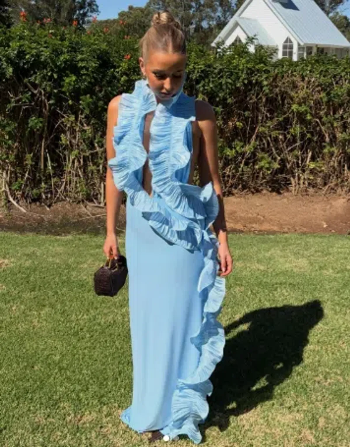 Deconduarte Hydrangea Maxi Dress in Baby Blue Size XS / Au 6 - Image 2
