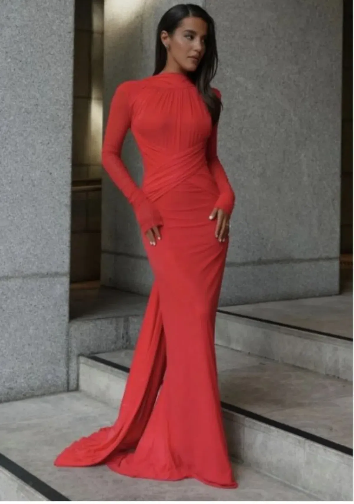 Effie Kats Monaco Floor Length Gown Red Size M / Au 10 - Image 1