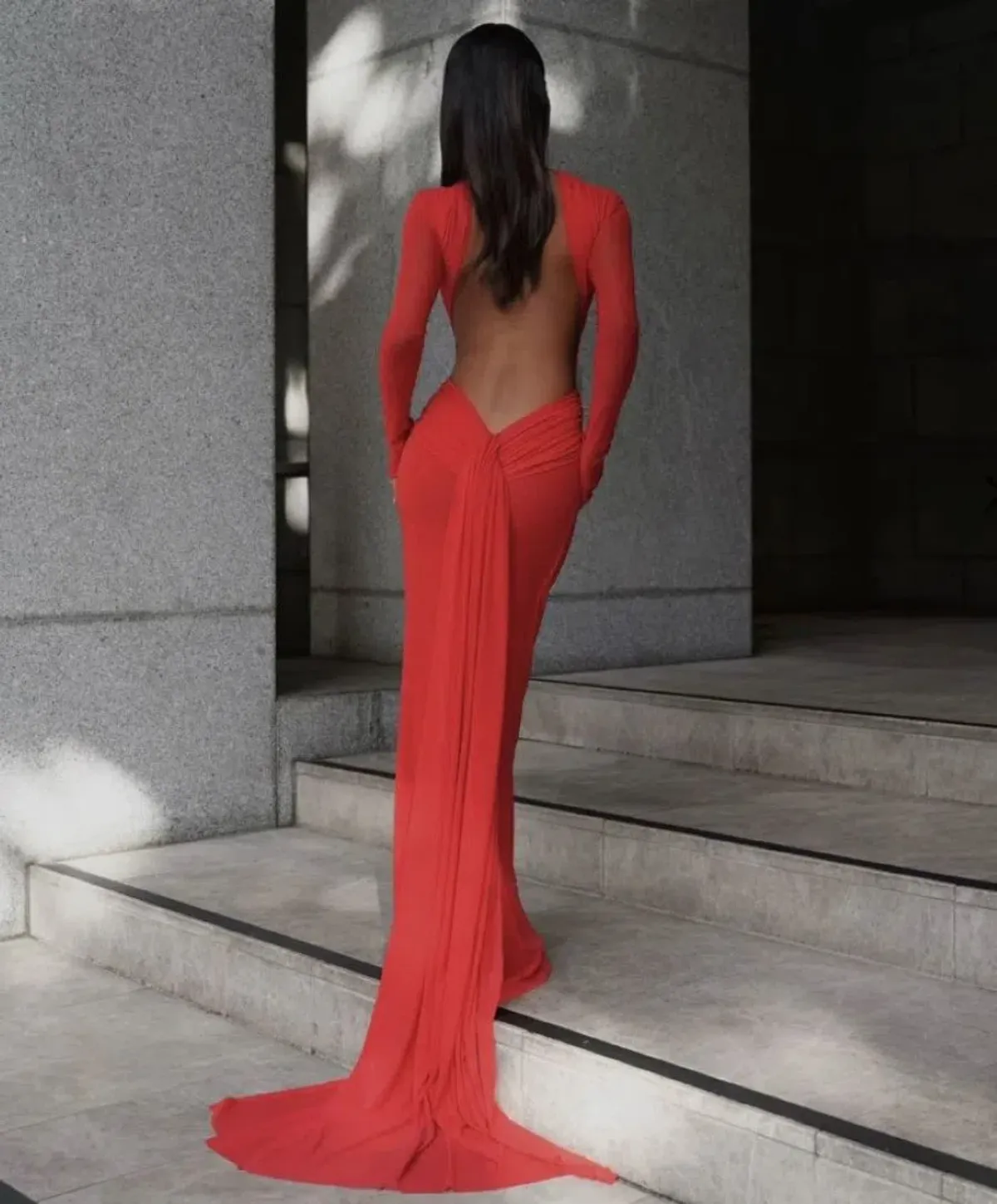 Effie Kats Monaco Floor Length Gown Red Size M / Au 10 - Image 4