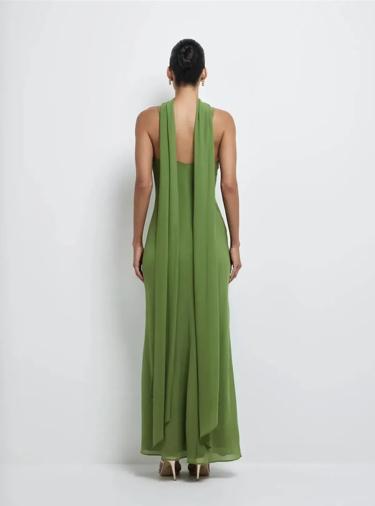 SHEIKE Anya Maxi Dress – Green (Includes Scarf) - Image 2