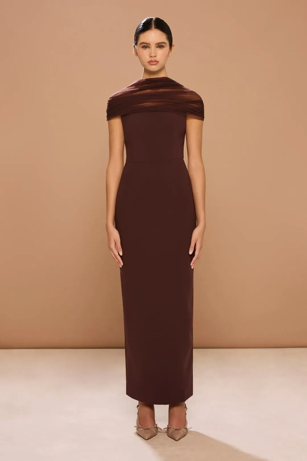Sonya Moda Lola Dress in Cocoa size XS for rent on The Volte - main image