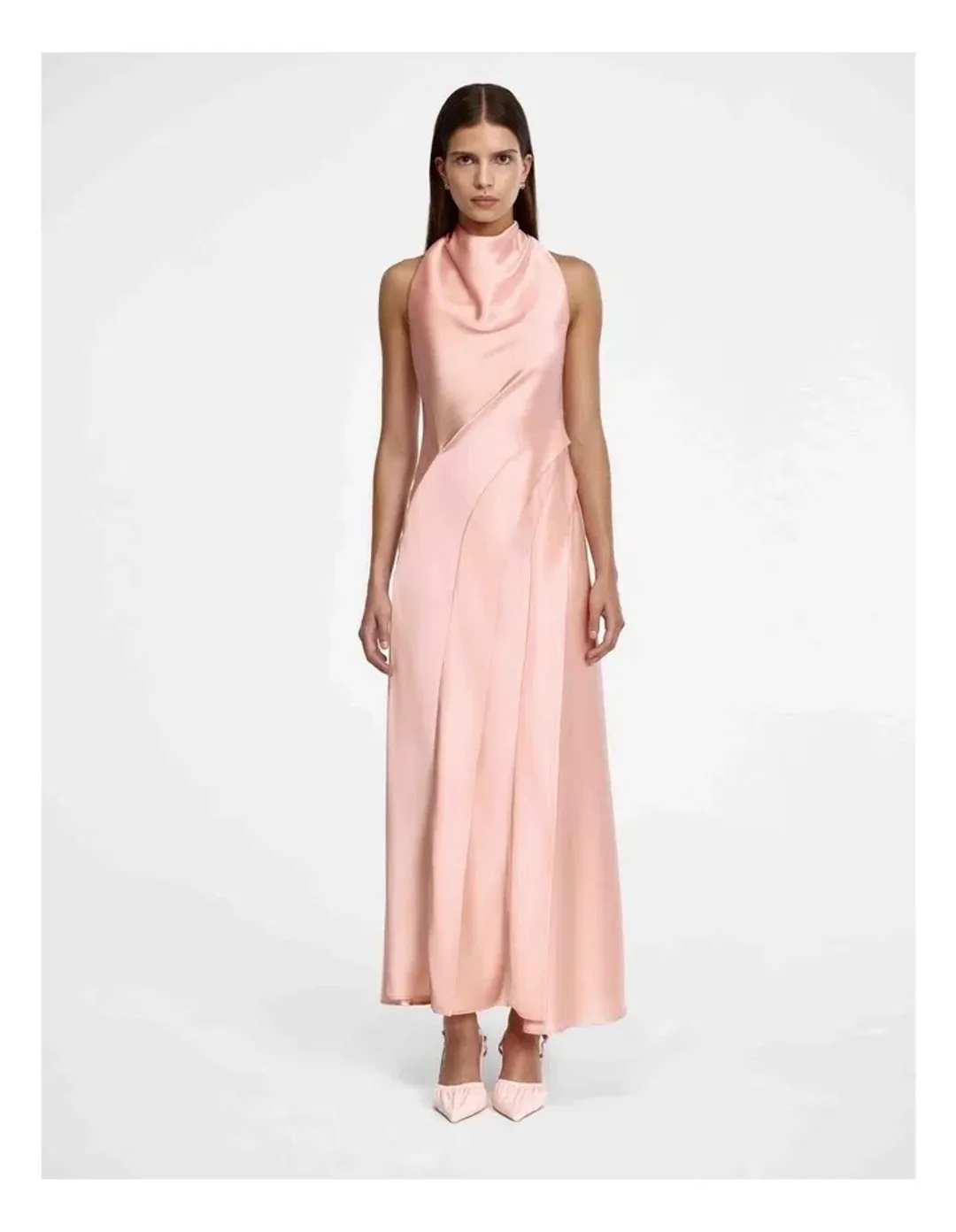 Acler Lecha Maxi Dress in Light Pink size 10 for rent on The Volte - main image