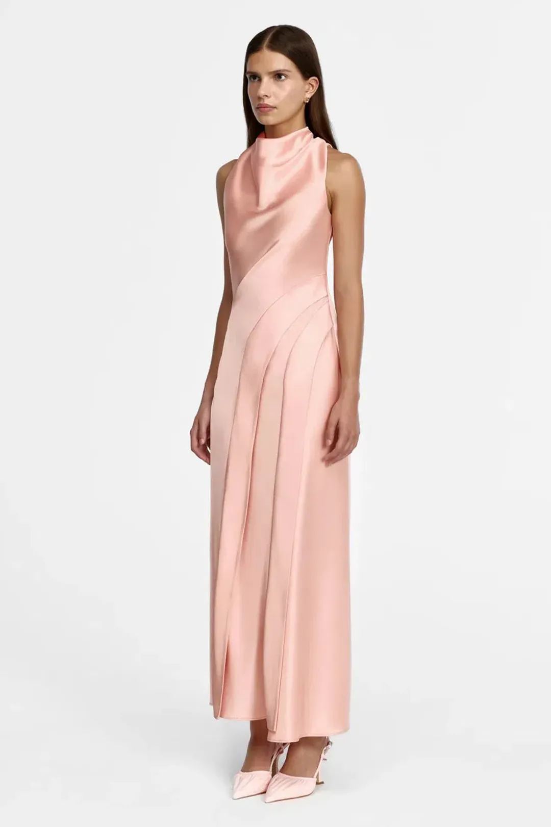 Acler Lecha Maxi Dress in Light Pink size 10 for rent on The Volte - main image
