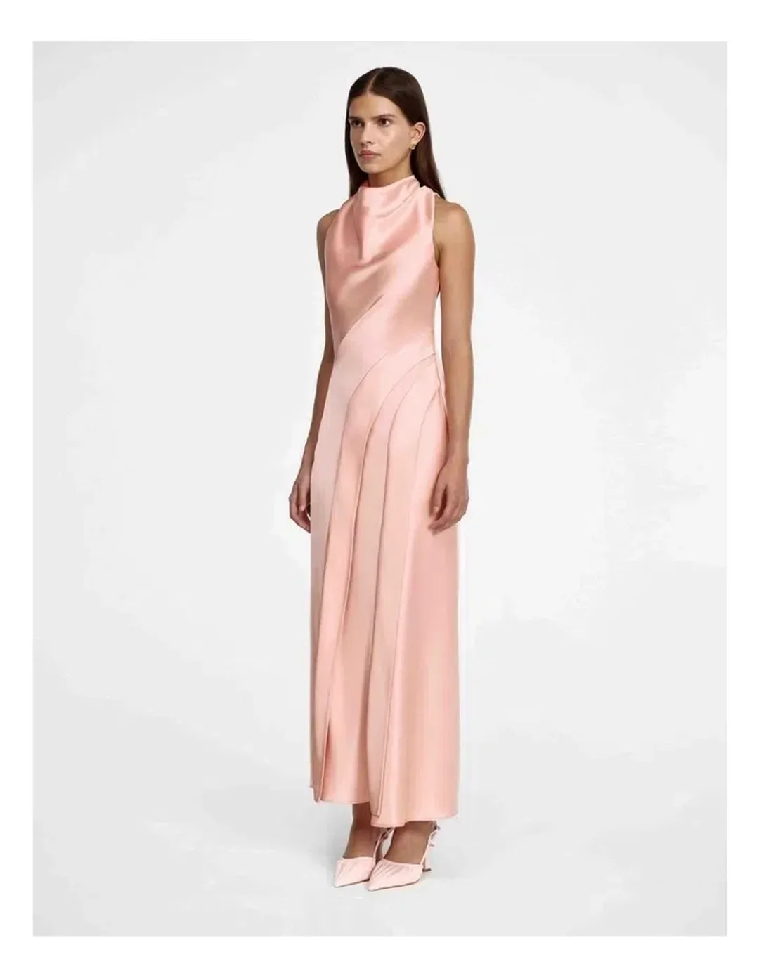 Acler Lecha Maxi Dress in Light Pink size 10 for rent on The Volte - main image