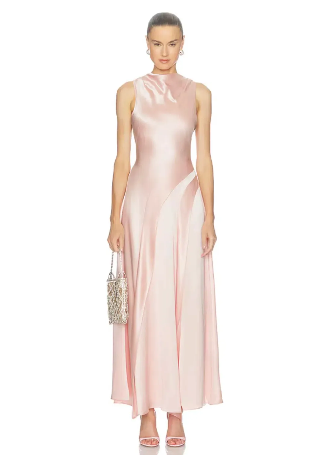Acler Lecha Maxi Dress in Light Pink size 10 for rent on The Volte - main image