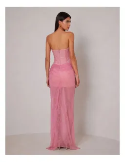 Elle Zeitoune Reigan Dress in Vintage Pink Size 8 for rent on The Volte - image 2