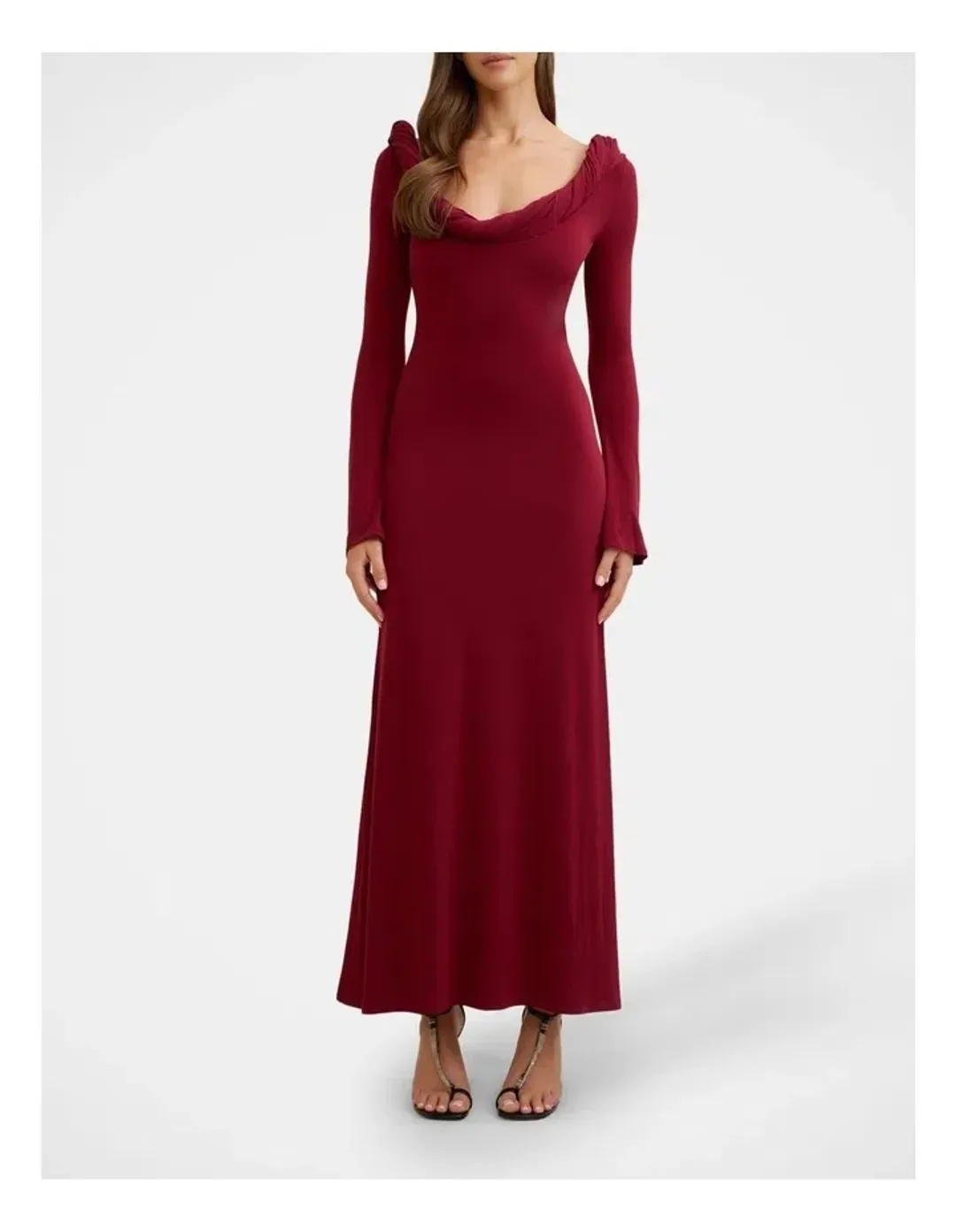 By Johnny Odette Jersey Dress in Red size 8 for rent on The Volte - main image