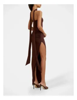 By Johnny Claire Strapless Drape Dress in Brown size 10 for rent on The Volte - image 2