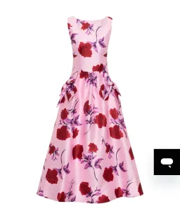 Rebecca Vallance Melora Midi Dress, pink, size 10 for rent on The Volte - image 2