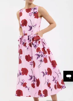 Rebecca Vallance Melora Midi Dress, pink, size 10 for rent on The Volte - image 5
