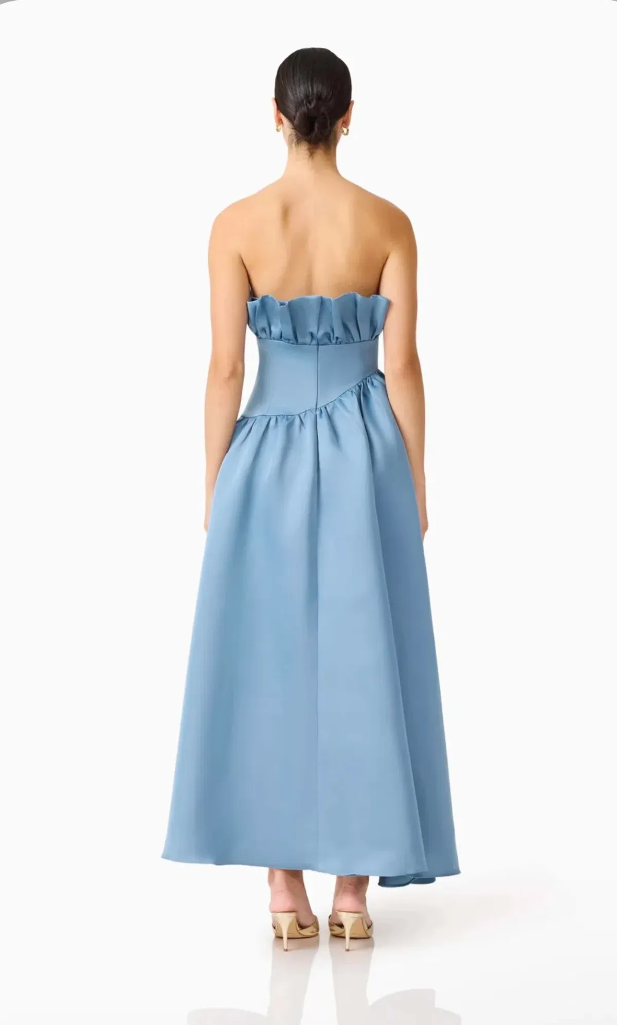 Elliatt Laurel Sleeveless Maxi in Steel Blue Sz M - Image 3