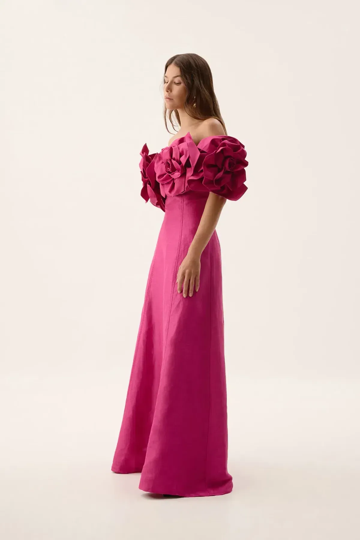 🩷 AJE Etta Midi Dress - size 8 - Magenta Pink Maxi Gown 🩷 - Image 2