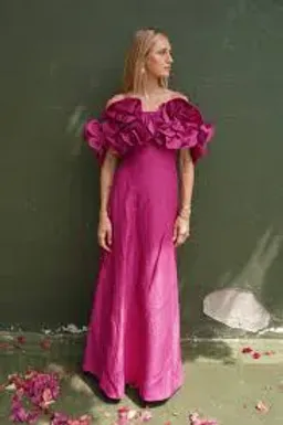 π©· AJE Etta Midi Dress - size 8 - Magenta Pink Maxi Gown π©· for rent on The Volte - image 5